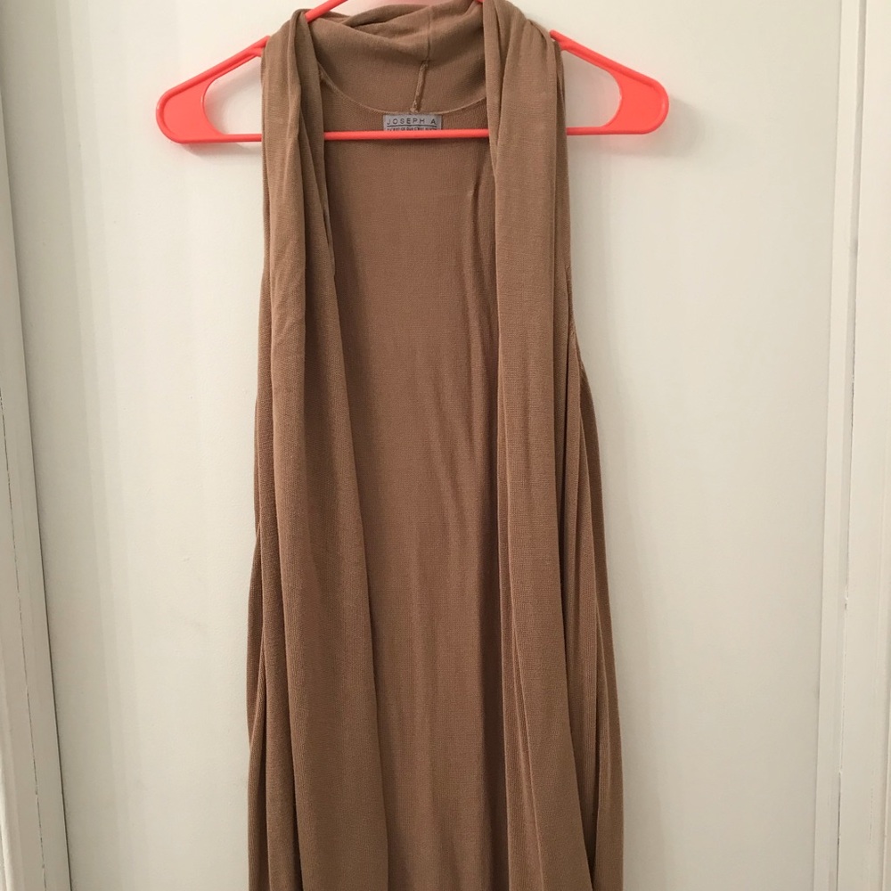 Sleeveless full length knit cardigan from Joseph A